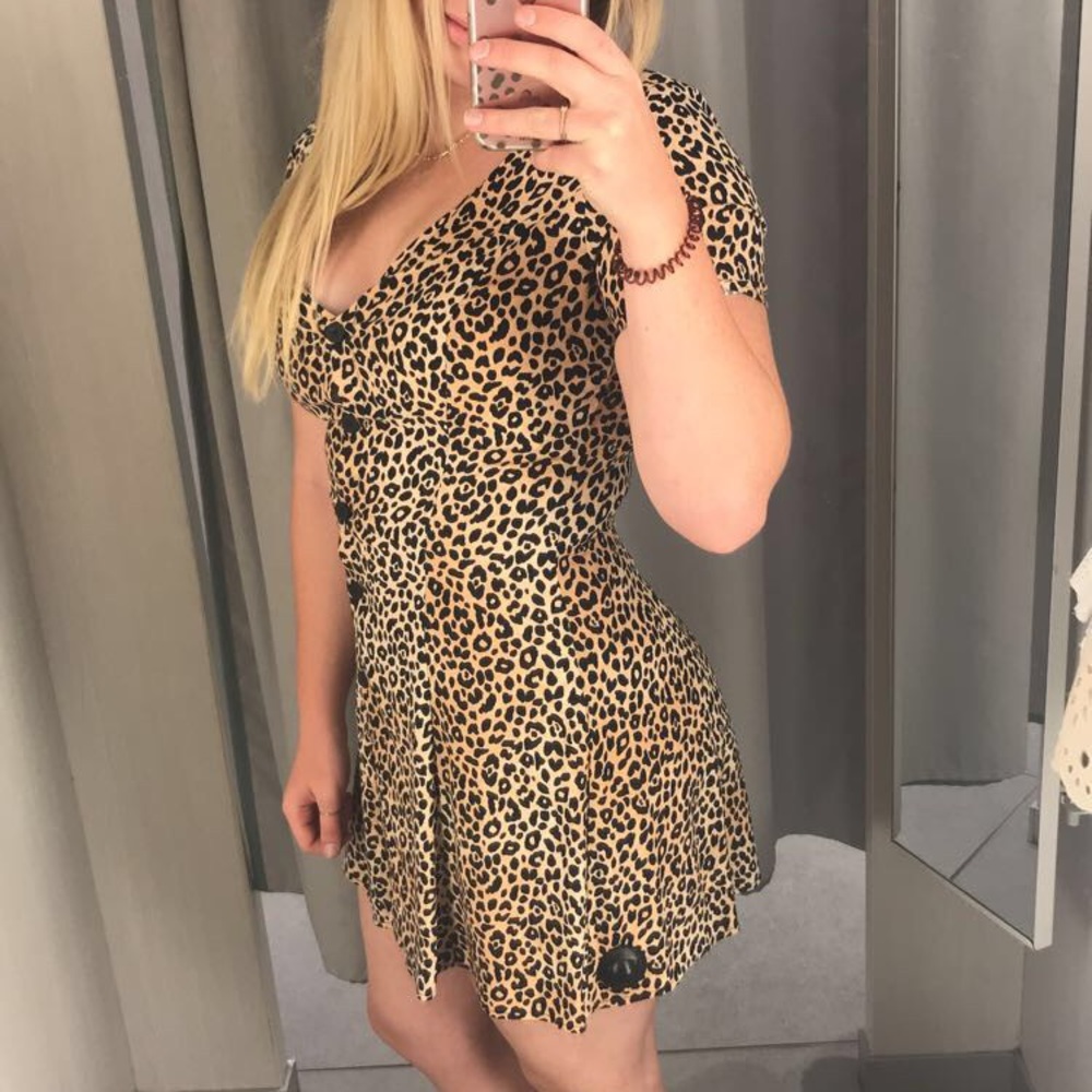 Cheetah Button Dress